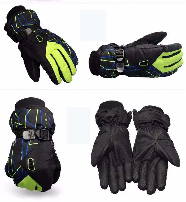 6GLV866 men and women Outdoor thermal ski gloves Thickening fleece antiskid cycling gloves