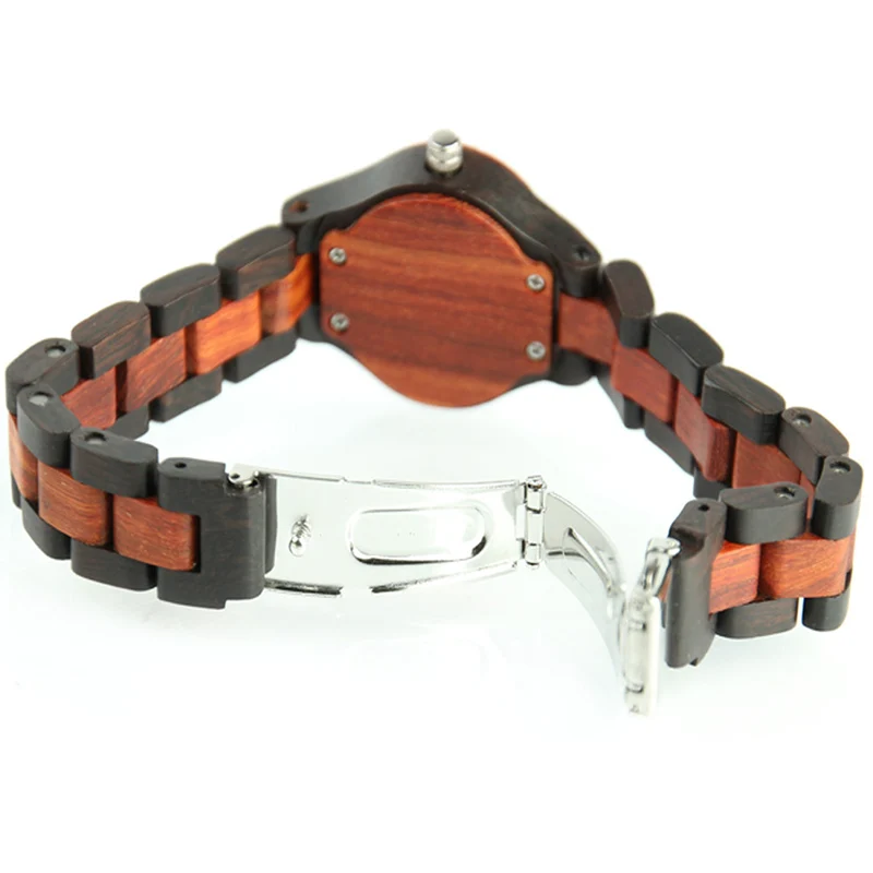 

Ladies Bracelet Quartz Watch Women Red Sandalwood Watch Exquisite Handmade Quartz Wristwatches LXH