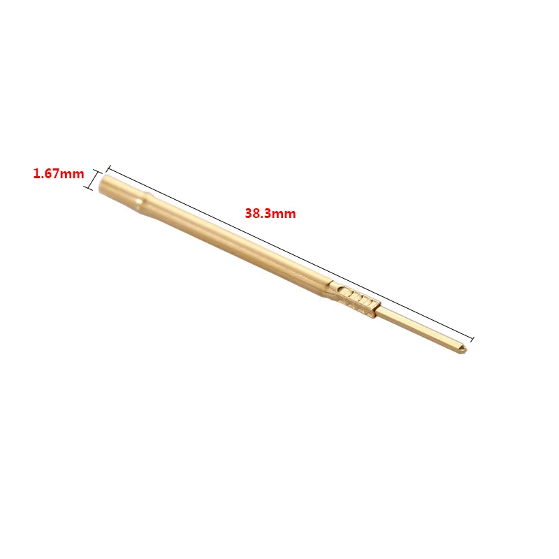 Huarong R100-3W Test Probe Length 38.3mm Brass Metal Spring Test Probe Nickel Plated Gold Tool For  Industrial Instrument