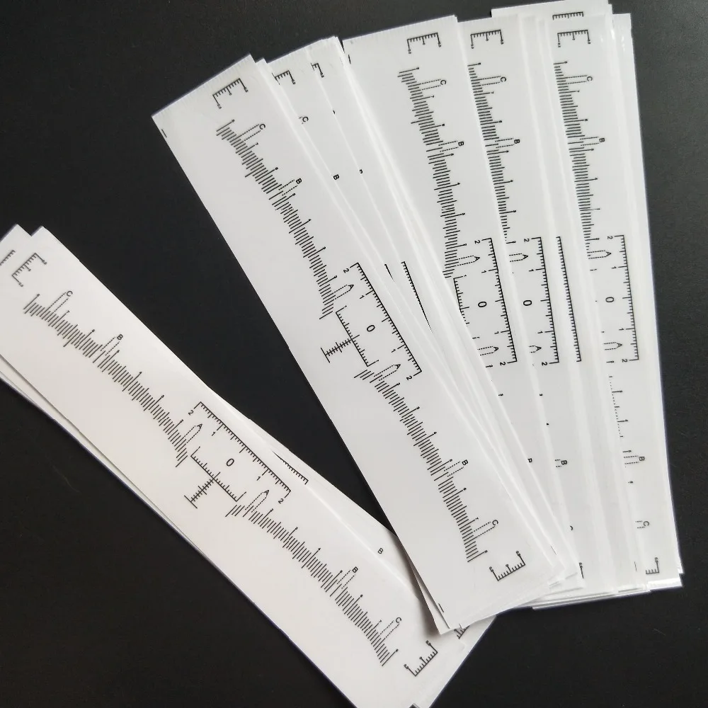 

50pcs Disposable Ruler Measurement Mark Permanent Makeup Tattoo Eyebrow Sticker Ruler Microblading Accessories Tool