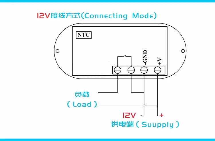 12V 10A цифровой Температура контроллер светодиодный Дисплей термостат регулятор+ 100 см NTC Сенсор