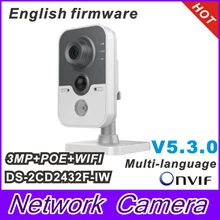 2015 DS-2CD2432F-IW 3-МЕГАПИКСЕЛЬНОЙ ж/POE, ip-камера Встроенный микрофон DWDR и 3D DNR & BLC Wi-Fi DS-2CD2432F-I (w)