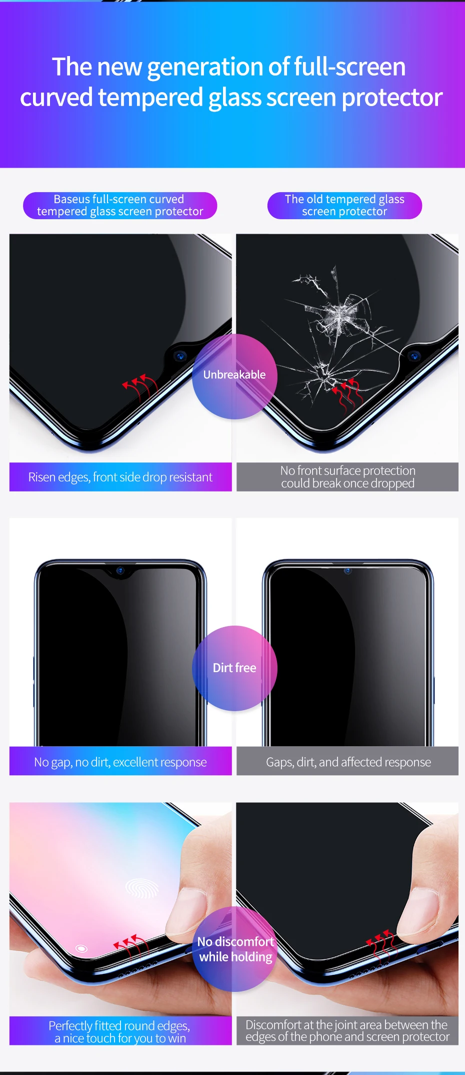 Закаленное стекло Baseus для Xiaomi mi 9 8 Se mi x 3 9D полное покрытие Защита экрана для Xiaomi mi 9 mi 8 8se mi x3 защита экрана