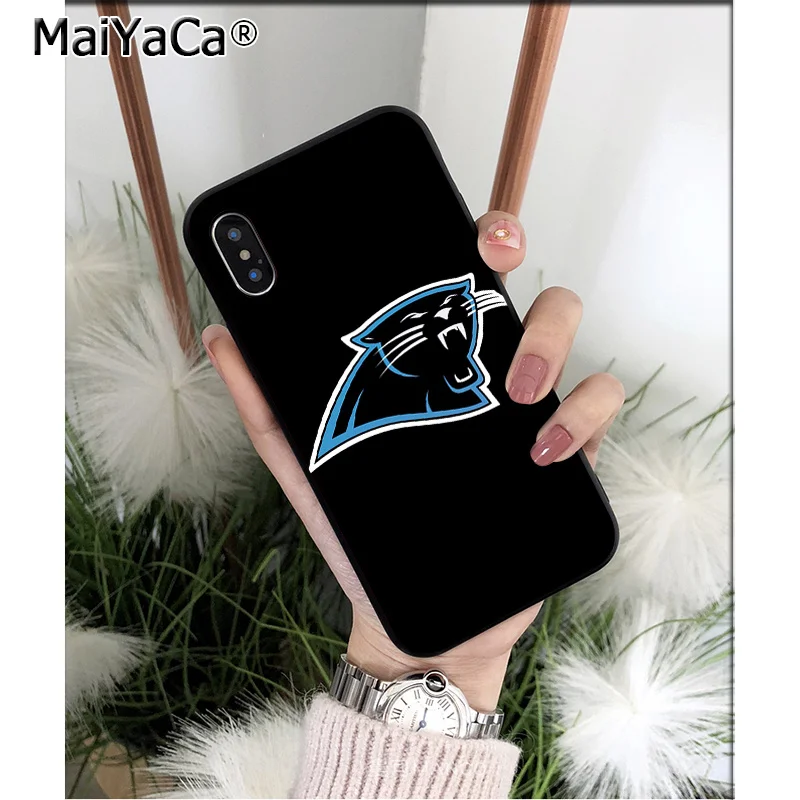 MaiYaCa Carolina Panthers TPU Soft Silicone Phone Case for iPhone X XS MAX 6 6S 7 7plus 8 8Plus 5 5S XR - Цвет: A11