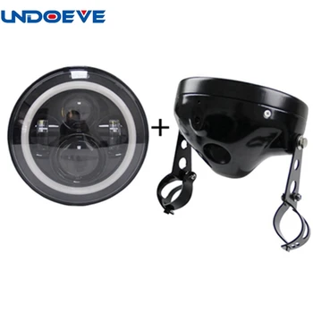 

7" 7 Inch headlights Housing bucket with 7 inch headlight (White DRL Amber signal light )for motorcycles