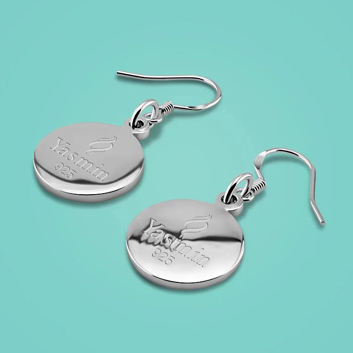 

lady 925 sterling silver earrings,classic Circular pendant design,fashion Women's silver jewelry,Not allergic no oxidation,gifts