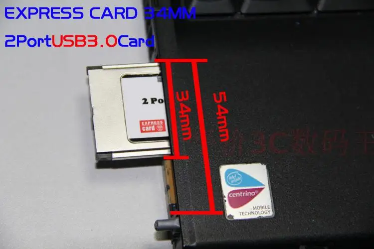 Высокая-Скорость 2 Порты и разъёмы Скрытая внутри USB 3,0 USB3.0 Для Expresscard 34 54 мм Express Card адаптер конвертер для Тетрадь ноутбука