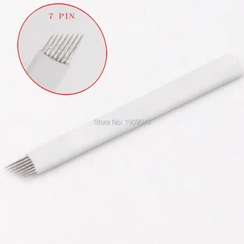 

500pcs Professional Tattoo Microblading Permanent Makeup Needles Eyebrow Manual Bevel Flex Blades 7 Pins for Machine and Pen