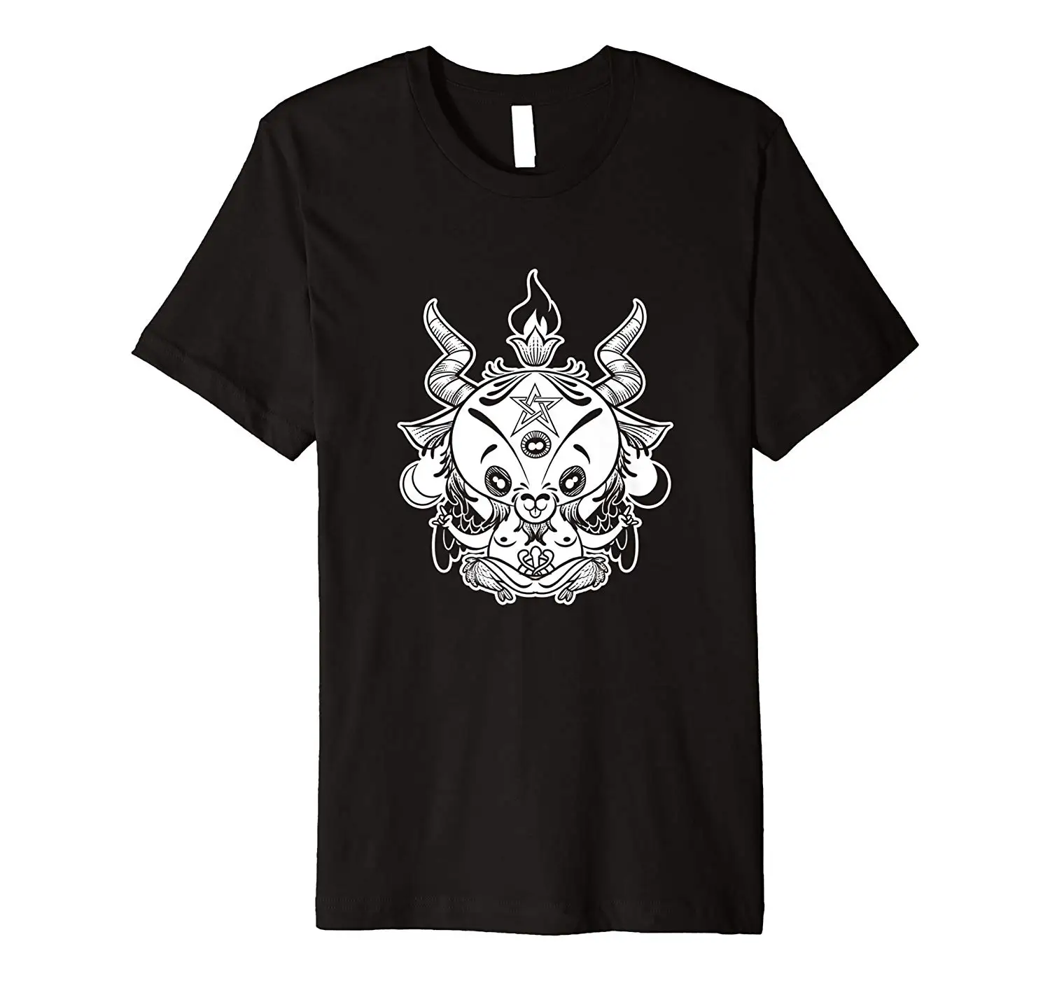 Blackcraft Cute Kawaii Baphomet - Funny Lucifer T Shirt T-Shirt Novelty Cool Tops Men'S Short Sleeve Top Tee Plus Size | Мужская