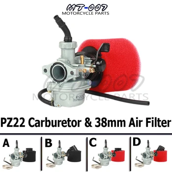 

Engine PZ22 22mm Carburetor & 38mm Air Filter For Keihin 110cc 125cc KAYO Apollo Bosuer xmotos Kandi dirt/pit bikes monkey ATV