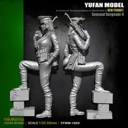 YuFan модель и парус Оригинал 1/35 женский солдат каучуковый солдат (белая форма) YFWW35-1860 KNL хобби