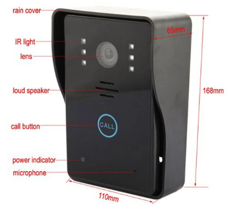7" video door phone intercom system wireless wifi video doorbell 2 monitor door camera infared ir home apartment video doorphone indoor monitor
