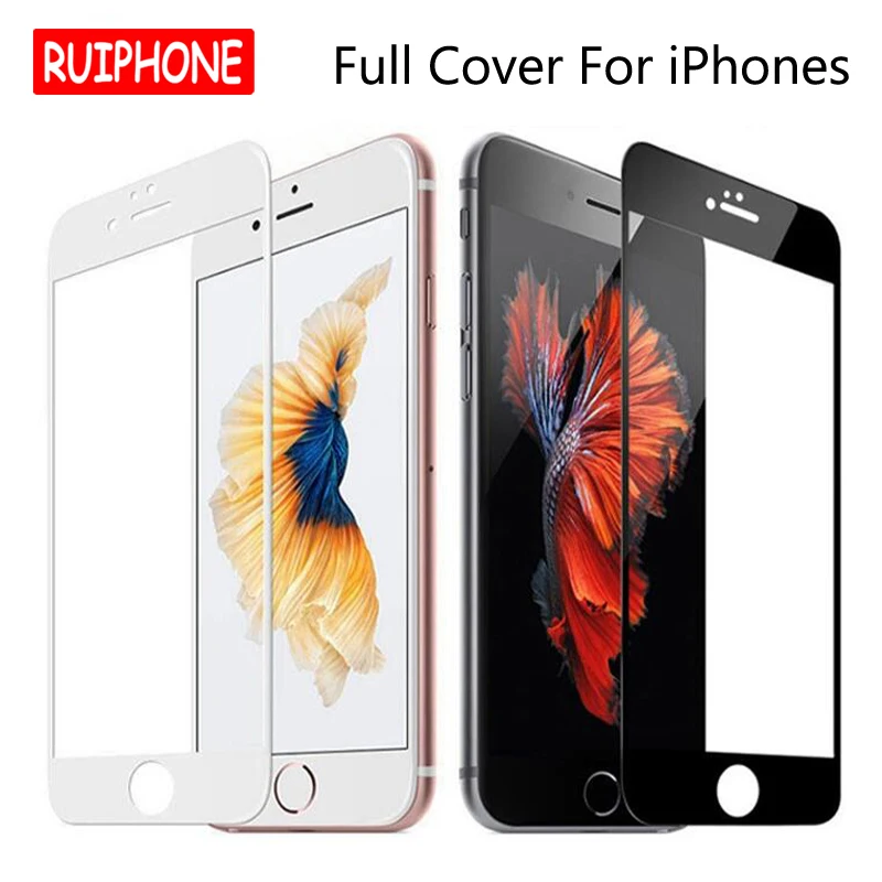 9H 2.5D полное покрытие закаленное стекло на iPhone 7 8 Plus Взрывозащищенная защитная