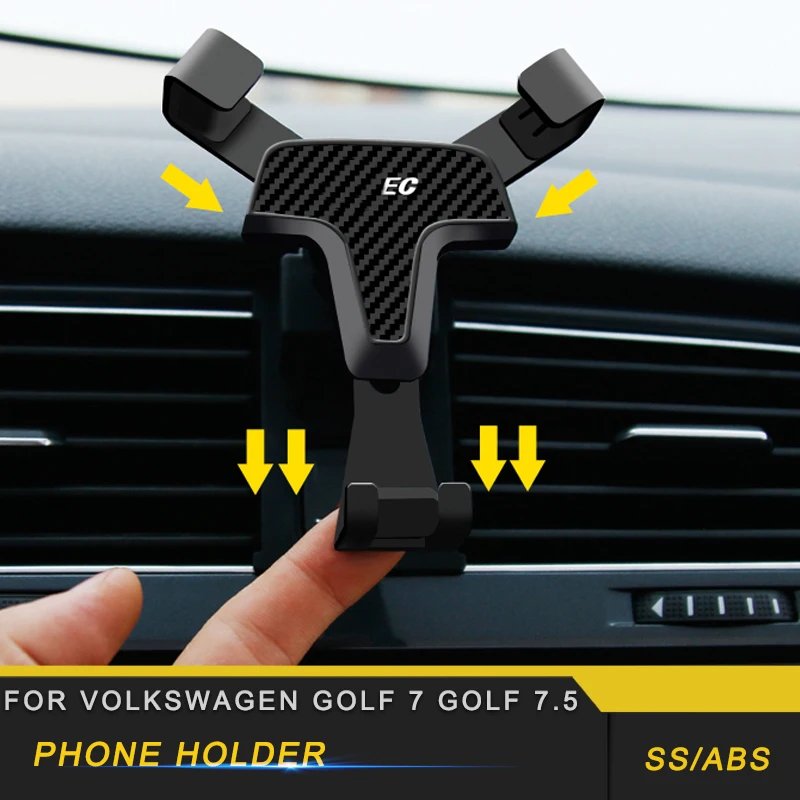  For Volkswagen Golf 7 Golf 7.5 Car Phone Holder Air Vent Mount Stand Mobile Gravity Smartphone Cell