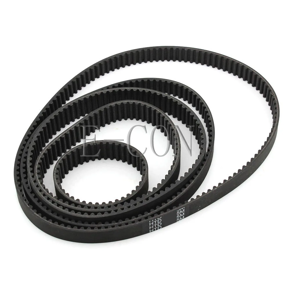 

5pcs HTD5M Timing Belt Cogged Rubber Geared Closed Loop 15mm/20mm/25mm Wide 900-945mm Internal Perimeter