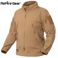 ReFire Gear Lightweight Tactical Jacket Men Waterproof Mulit Pockets Military Jackets Army Clothing Breathable Bylon Windbreaker