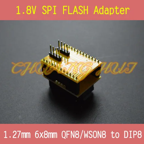 1.8V adapter for Iphone or motherboard 1.8V SPI Flash QFN8 6X8mm W25 MX25 can use on programmers such as TL866CS TL866A 1.8V adapter for Iphone or motherboard 1.8V SPI Flash QFN8 6X8mm W25 MX25 can use on programmers such as TL866CS TL866A