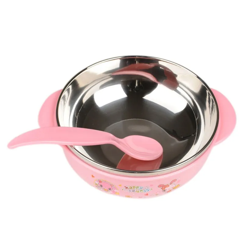 Baby bowl+spoon Feeding Food Tableware Solid color Kids Dishes Baby Eating Dinnerware Set Binaural handle insulated bowl Baby bowl+spoon Feeding Food Tableware Solid color Kids Dishes Baby Eating Dinnerware Set Binaural handle insulated bowl