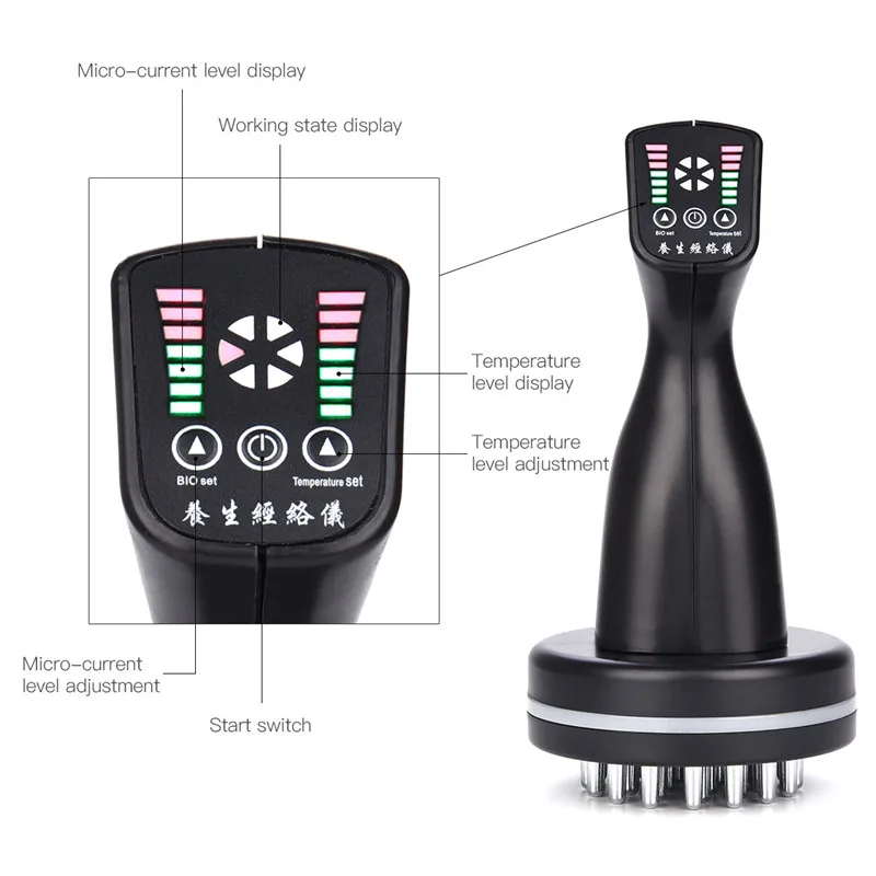 Дальнего инфракрасного Меридиан щетка электрическая точечный массаж тела микротоковая уменьшая щетки повышает циркуляцию крови 35