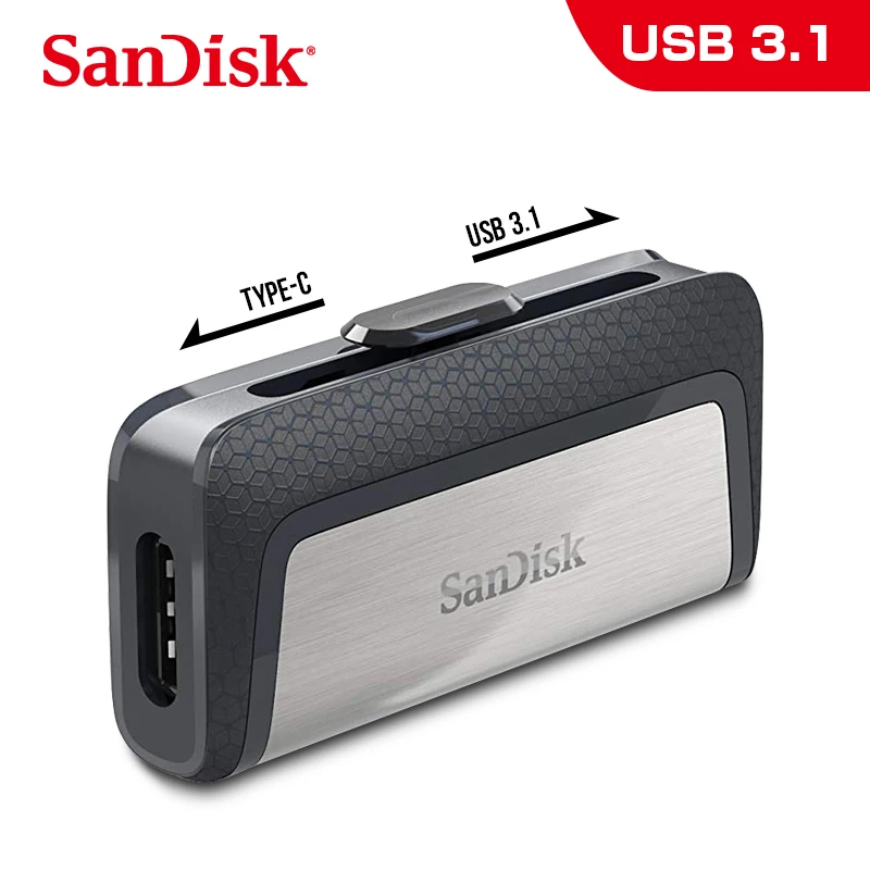 SanDisk 2 в 1 OTG USB флеш-накопитель 32 ГБ ультра двойной интерфейс 16 Гб USB 3,0 флеш-накопители 128 Гб флешки для type-c и ПК