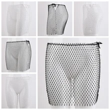 Сексуальная Женская Блестящая сетчатая Стразы прозрачная мини-юбка пляжное бикини Новинка CLL9165