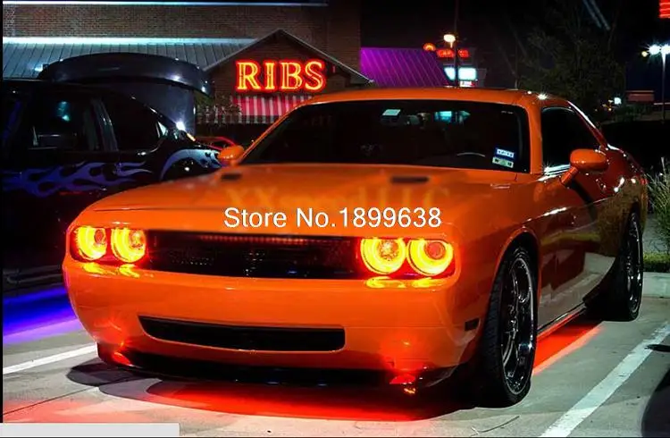 Для Dodge Challenger 2008- Красный светодиодный фонарь Halo Angel Demon Eyes Kit angel eyes