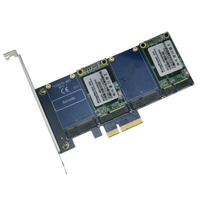 (4x) mSATA to PCIe (x4/x8/x16)slot supported with RAID PCI e controller
