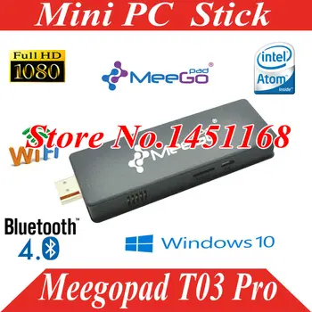 

Windows 10 PC Dongle, android mini pc stick Double System PC Dongle Quad Core Z3735F CPU, Intel HD Graphics Meegopad T03 Pro
