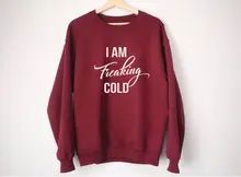 2019 new fashion clothing letter printed sweatshirt I Am Freaking Cold Sweatshirt Funny Sweatshirt -E561 2019 new fashion clothing letter printed sweatshirt I Am Freaking Cold Sweatshirt Funny Sweatshirt -E561