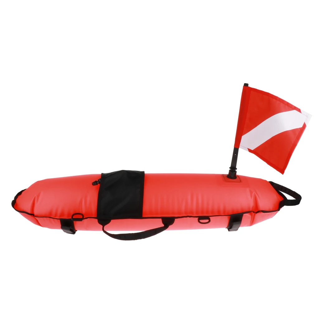 Perfeclan 1 Set Water Surface Marker Buoy with Flag for Canoeing Kayaking Yacht Water Sports Swimming Diving Pool Access