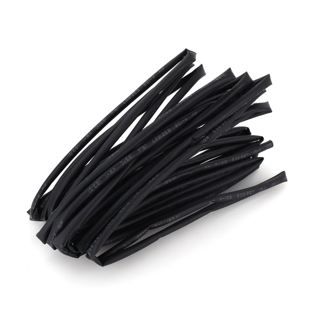 

5m Inner Diameter 3mm Heat Shrink Insulation Sleeving Tube Heatshrink Tubing Black Tube Wire Wrap Cable Kit