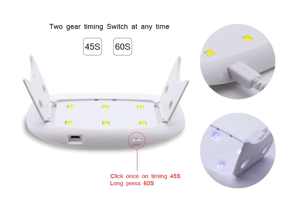 SUN Mini 6 Вт УФ светодиодная лампа для сушки ногтей Портативный USB кабель для отверждения ногтей Гель-лак для маникюра лампа для дизайна ногтей