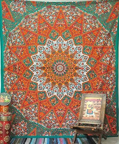 Дешево Boho Индийский Слон Мандала гобелен настенный Lotus стены ткань гобелены пляжные Одеяло коврик Wandkleed стены Книги по искусству Декор
