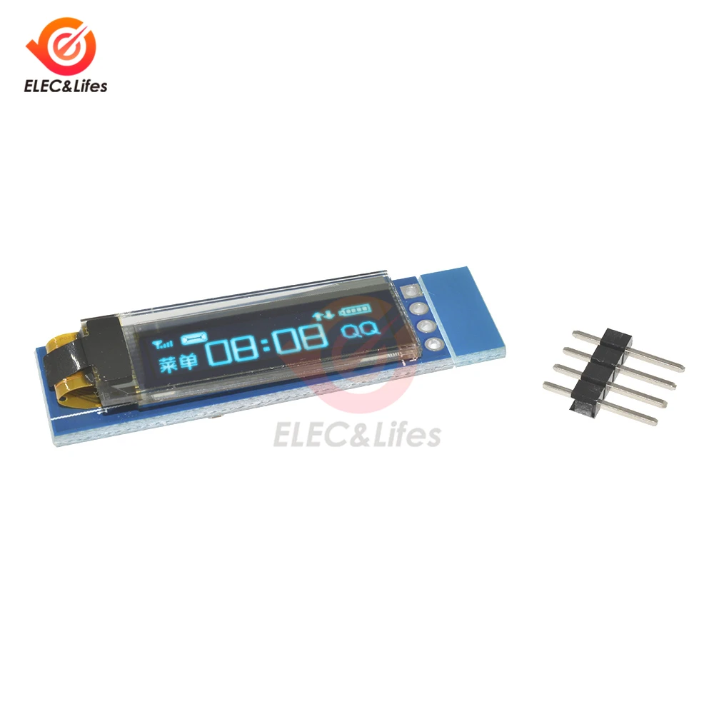 1 шт. 0,91 дюйма 128x32 белый/синий OLED ЖК-дисплей DIY модуль IIC igc интерфейс SSD1306 Драйвер IC DC 3,3 В 5 В для Arduino PIC