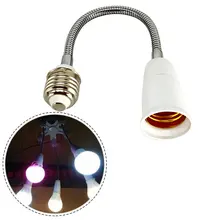 Горячая 20/30/40/50/60 см Длина E27 к E27 гибкая расширить Расширение адаптер разъем светодиодный свет лампы База держатель конвертер
