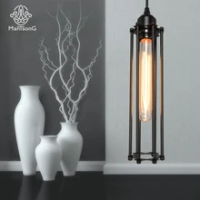 

Retro Creative Iron Black One Head Hanging Lamp American Industrial Pendant Light E27 Holder For Dining Room Kitchen Lighting
