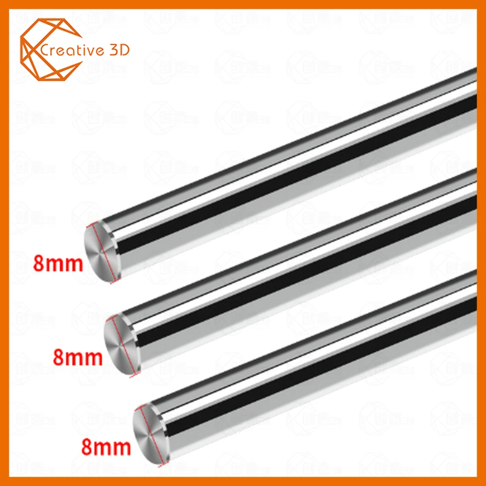 

3D Printer Parts Smooth Shaft Rod Optical Axis Multiple Length Option 300 330 350 380 400 500 600mm CNC Chromed Diameter 8mm