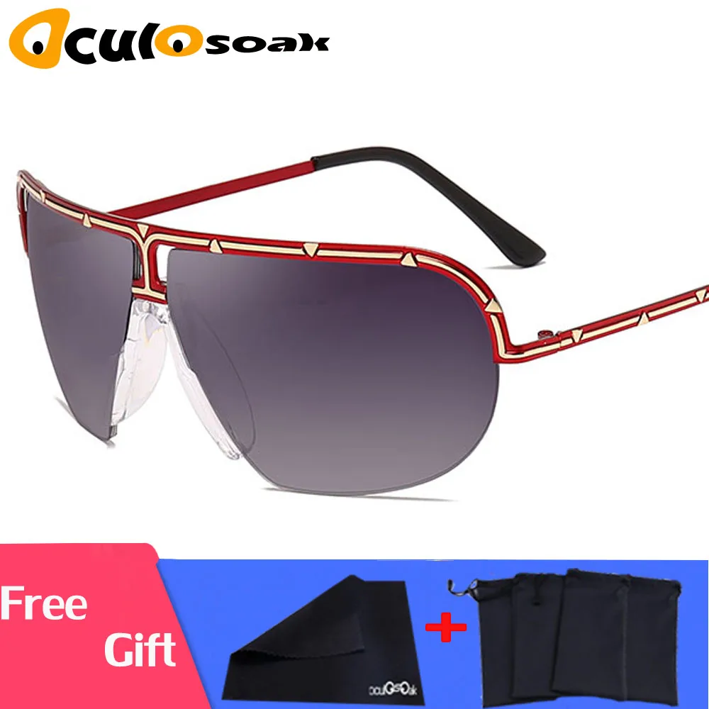 2019 Fashion Oversized Pilot Sunglasses Women UV400 Retro Brand Designer Big Frame Sun Glasses For Female Ladies Eyewear