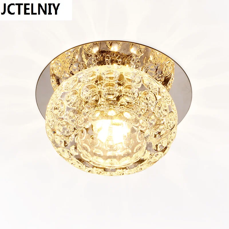 

Corridor Mirror Ceiling Lamp Aisle Veranda Lighting Down Crystal Mordern Surface Mounted 5w LED Ceiling Lights For Living Room