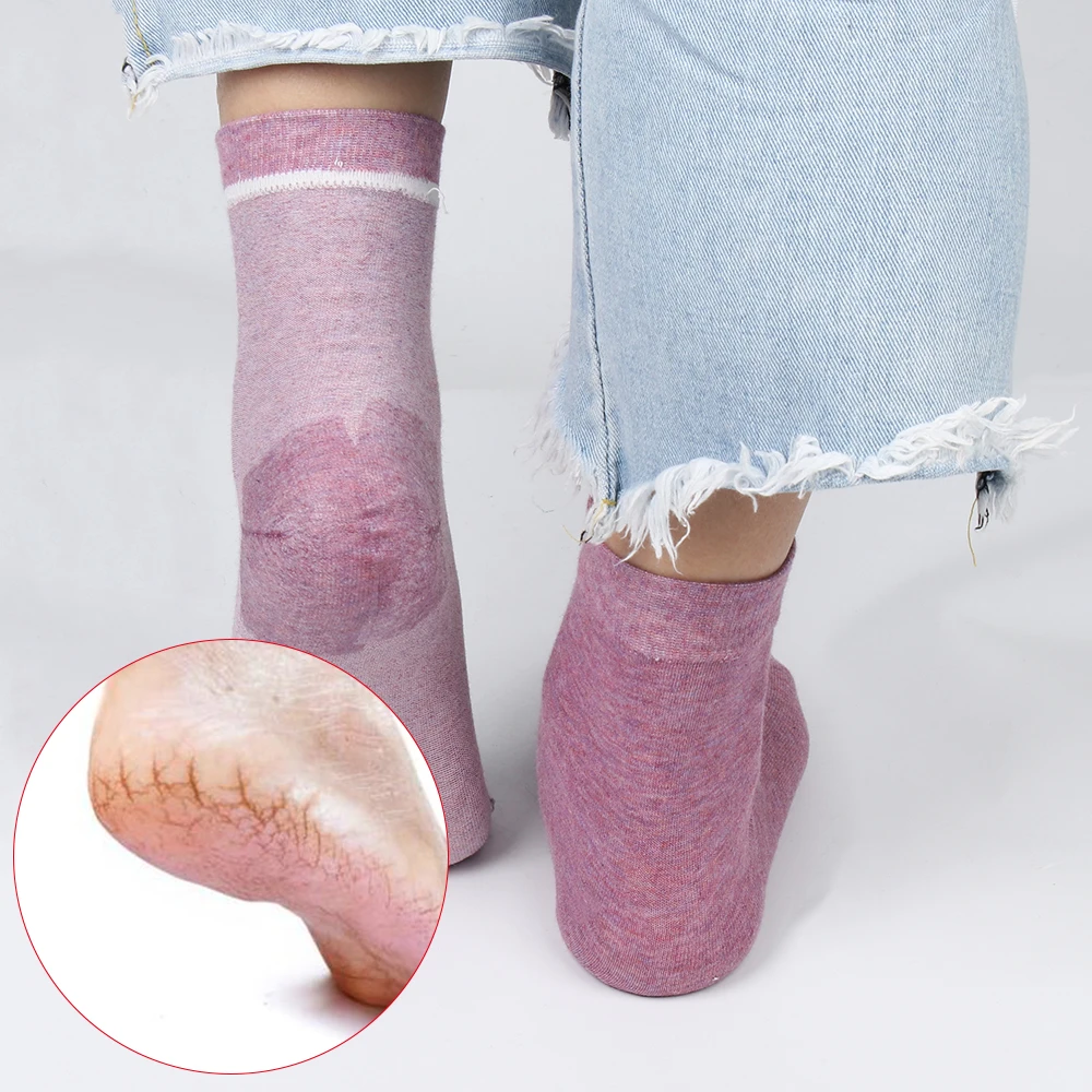 

1 Pair Heel Gel Socks Moisturizing Spa Sock Foot Protector Foot Care Tools Exfoliating Smooth Anti Dry Cracked Chapped Unisex