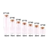 24pcs Dia 37mm 20ml/30ml/40ml/50ml/60ml/90ml Transparent Glass Spice Wishing Bottles Jars with Cork Stopper Wedding Favour Gift 1