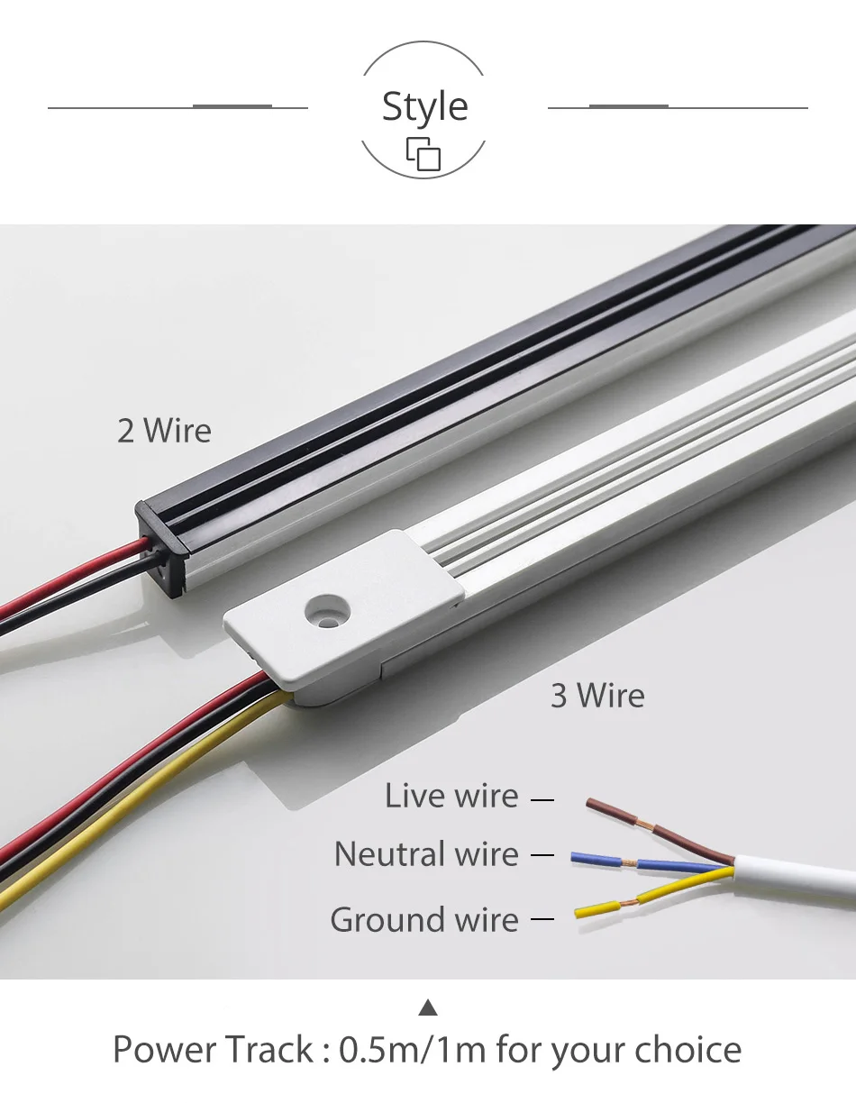 220V Dc Power Connector Track For High-end Display Cabinet Lights Rail Track Shelf Lighting Supermarket Shelf System Fitting (4)