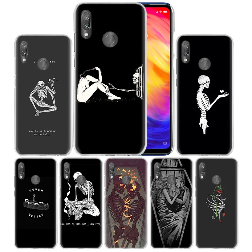 

Skeleton Never Better Case for Xiaomi Redmi Note 7 K20 6 6A Pro Y3 7S 7A GO S2 5 MI Play 9T A1 A2 8 lite Poco F1 PC Phone Cover