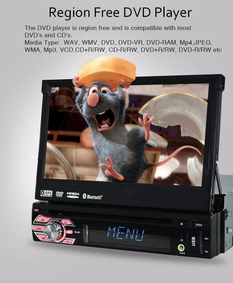 1din автомобильный Авторадио dvd плеер AMP радио GPS DVD камера музыкальный эквалайзер в