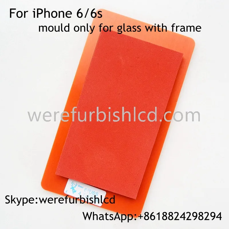 For iphone 6 6S glass with frame soft silicone pad mould for OCA Laminating machine silica