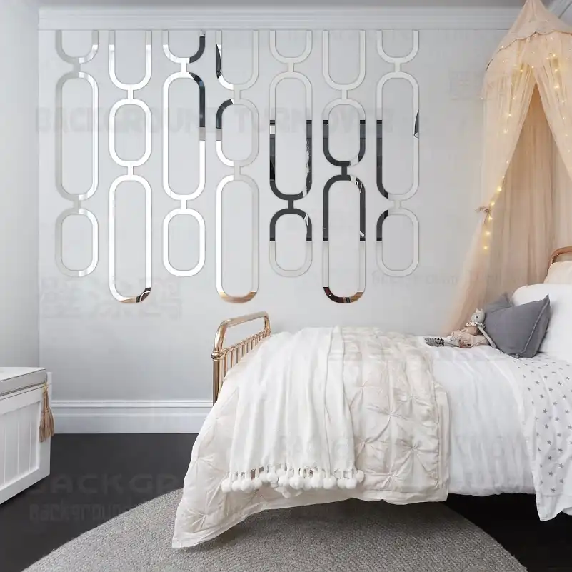 Mirror Wall Stickers Sticker Room Decoration Bathroom Decor