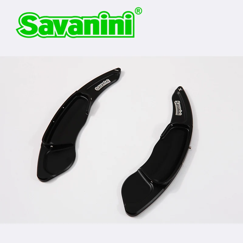 Savanini алюминиевое рулевое колесо сдвиг Paddle Shifter расширение для Smart Fortwo и Forfour авто аксессуары автомобиль Стайлинг - Цвет: Черный