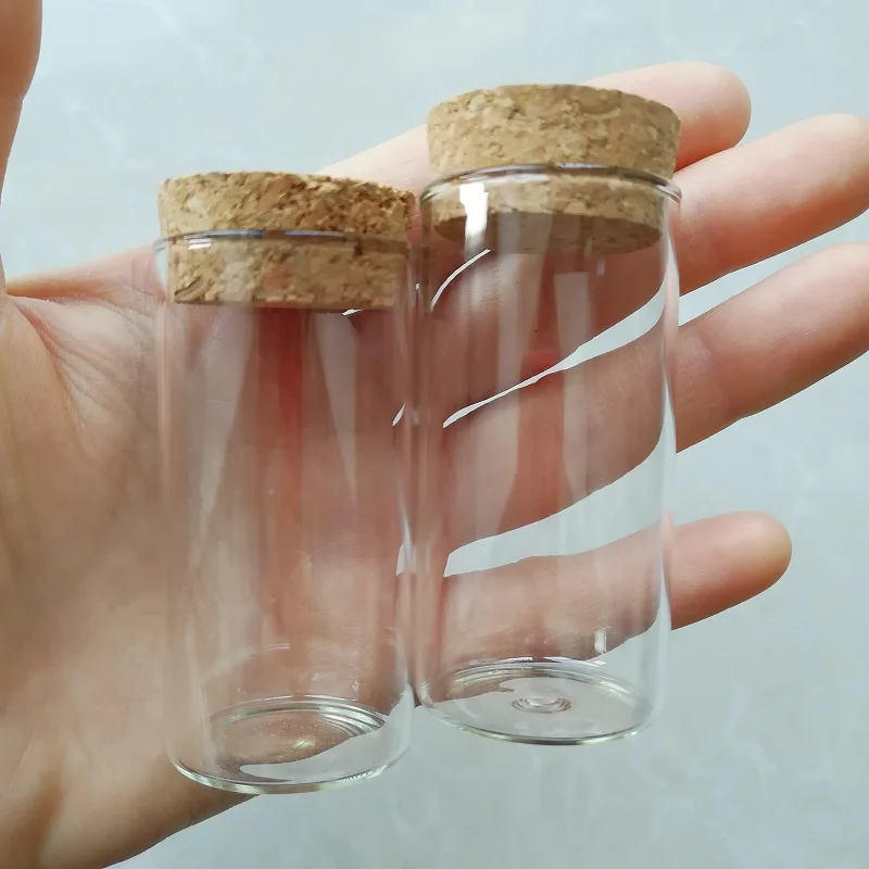 Download 60 x 25ml Cork Stopper Clear Test Tube 30x60mm Straight ...