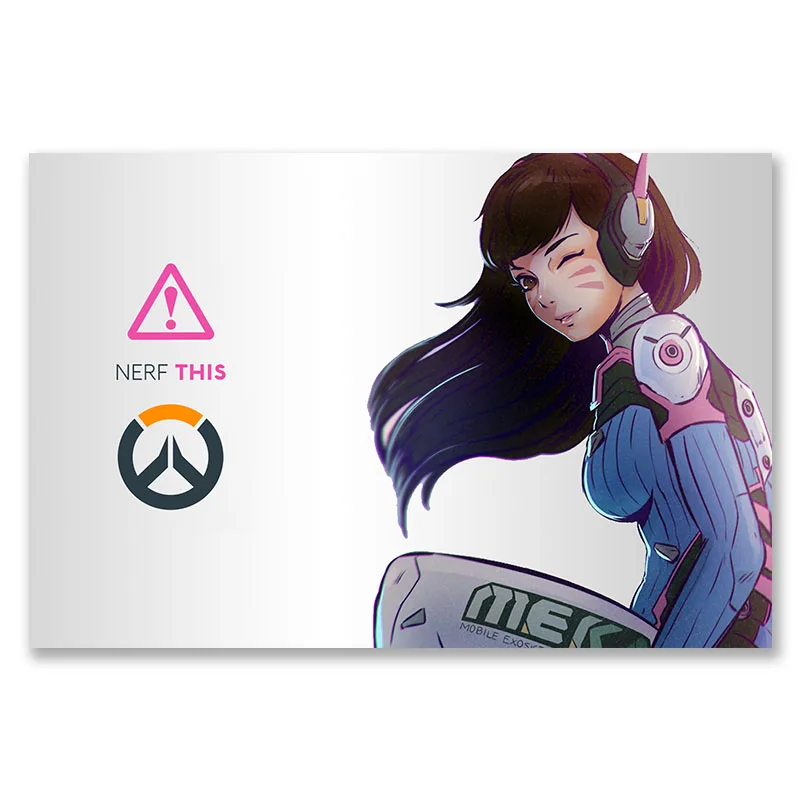 Overwatchs d. va плакат аниме Шелковые Плакаты d. va настенные художественные принты для спальни бескаркасные картины Overwatchs - Цвет: 18