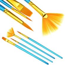 4x нейлоновые волосы художник Краски веерообразные кисть для акварель акрил, масло Краски ing